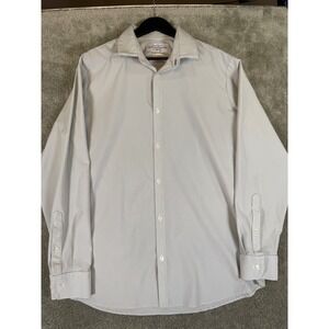 Mizzen+Main Leeward Dress Shirt XXL Trim Fit Gray White Micro Check Performance